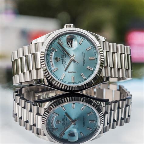 rolex day date baby blue|rolex day date prices.